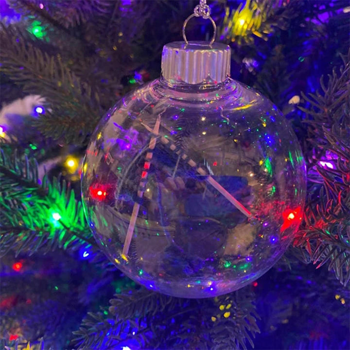 Acrylic Christmas ornament featuring a knitting basket and yarn, ideal holiday gift for knitters