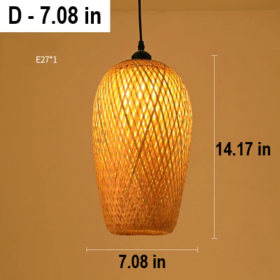 Bohemian rattan pendant lamp, natural woven ceiling light, handmade for unique home decor.