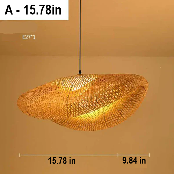 Handmade rattan pendant light, natural woven boho ceiling lamp, a focal point in any room.