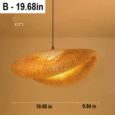 Woven rattan ceiling light, natural handmade boho pendant lamp, great for interior design.