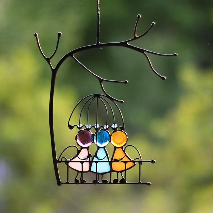 Unique stained glass angel decor, a suncatcher that adds a heavenly touch to any window or home accent.