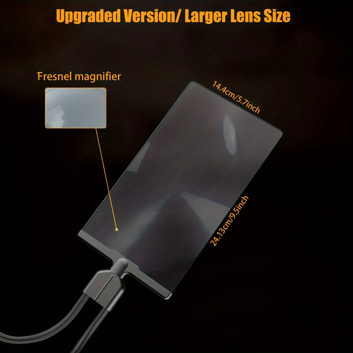Portable hands-free magnifying glass for elderly aid, hobbies & detailed tasks. Flexible neck ensures easy reading.