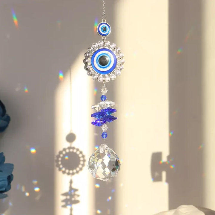 Home decor crystal suncatcher, evil eye, perfect gift