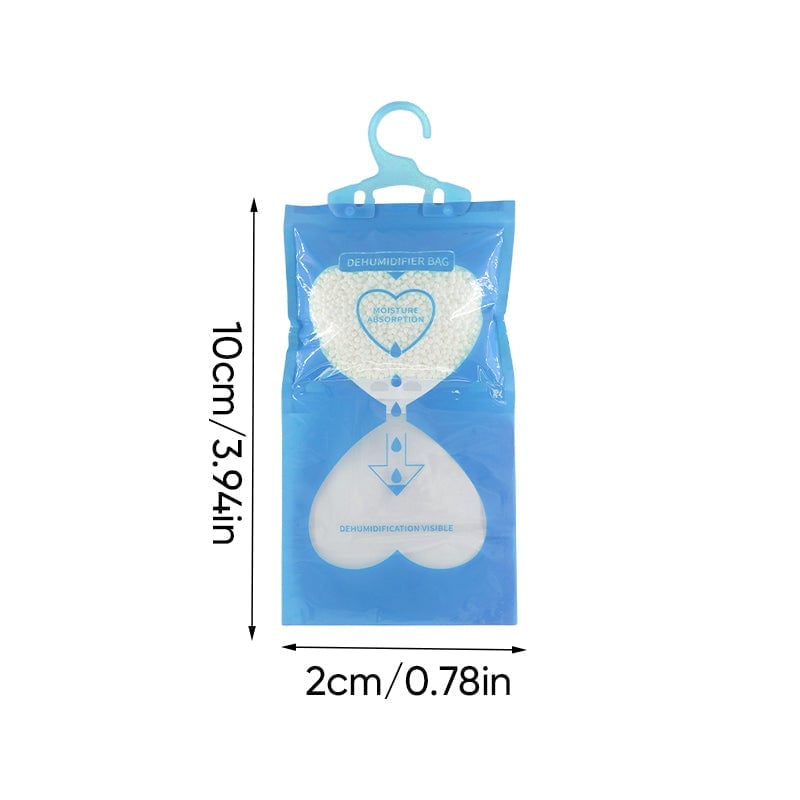 Dehumidifier bag with visible moisture collection, showing its effectiveness in homes.