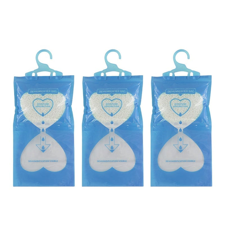 Efficient moisture absorber, a hanging bag perfect for boats, RVs, and seasonal storage.