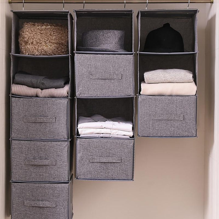 Space-saver hanging storage bag, ideal for closet organization and laundry storage needs