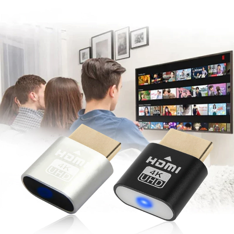 Hand holding the HDMI adapter, showing its small size and portability for various computer accessories