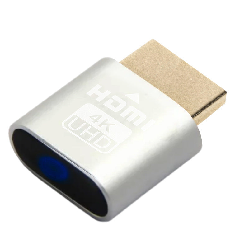 Diagram showing the HDMI virtual display adapter's function with a PC, graphics card, and virtual monitor