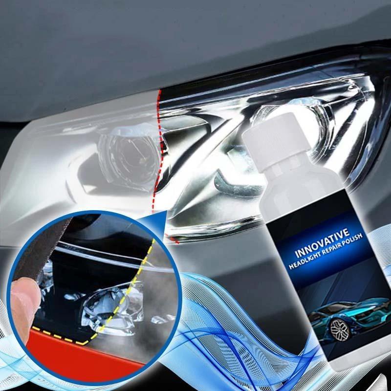 Car care product: Headlight restoration polish for auto detailing, enhancing visibility