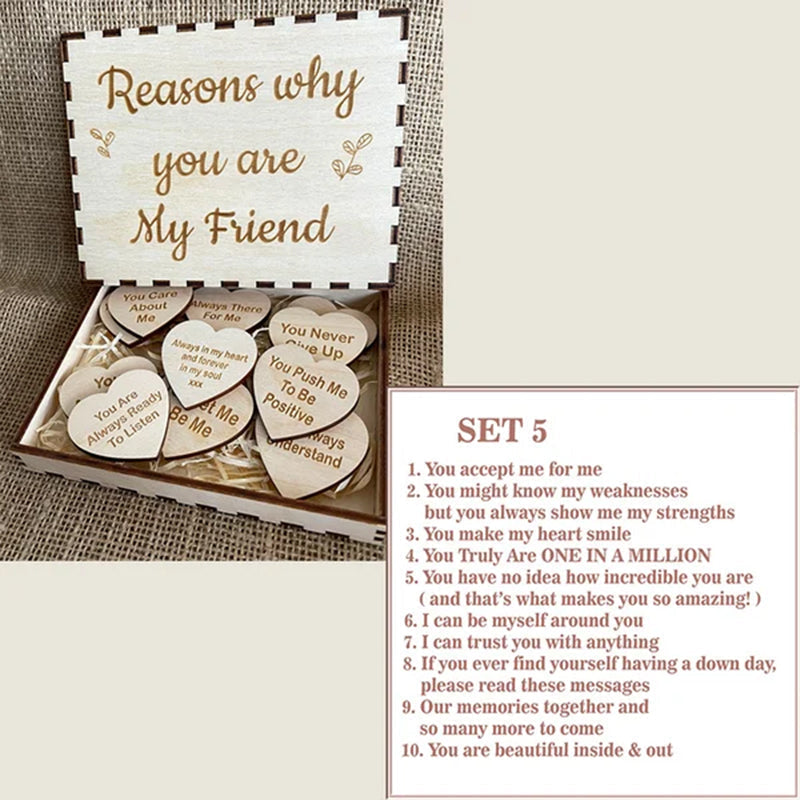 Heartfelt Reasons Why You Are My Friend, presented as a cherished sentimental gift for any occasion