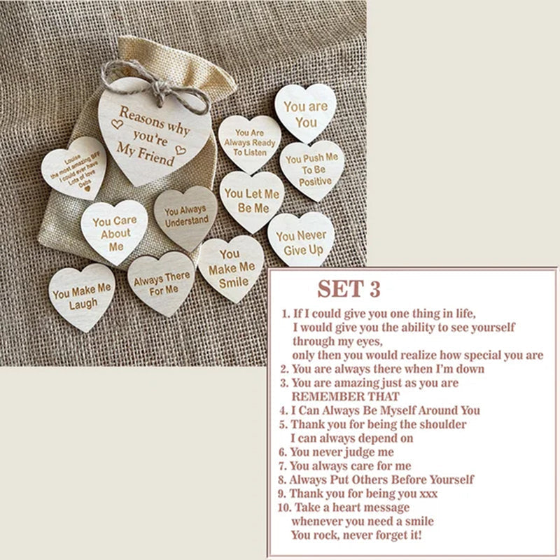 Arrangement of Heartfelt Reasons Why You Are My Friend with subtle lighting, highlighting its warmth