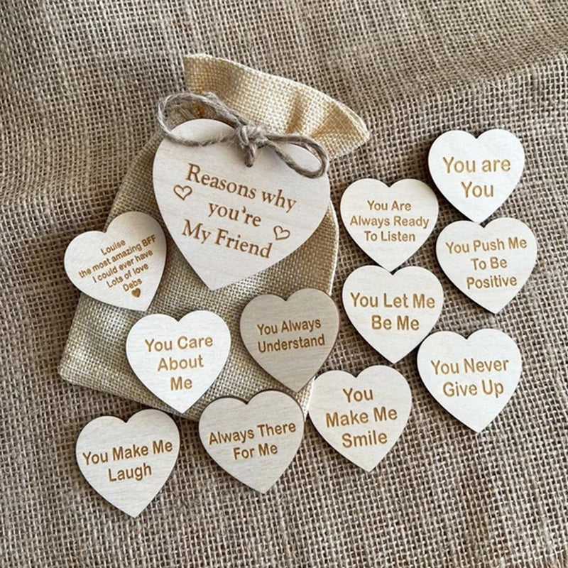 Heartfelt Reasons Why You Are My Friend wooden plaque, a sentimental birthday gift for friends