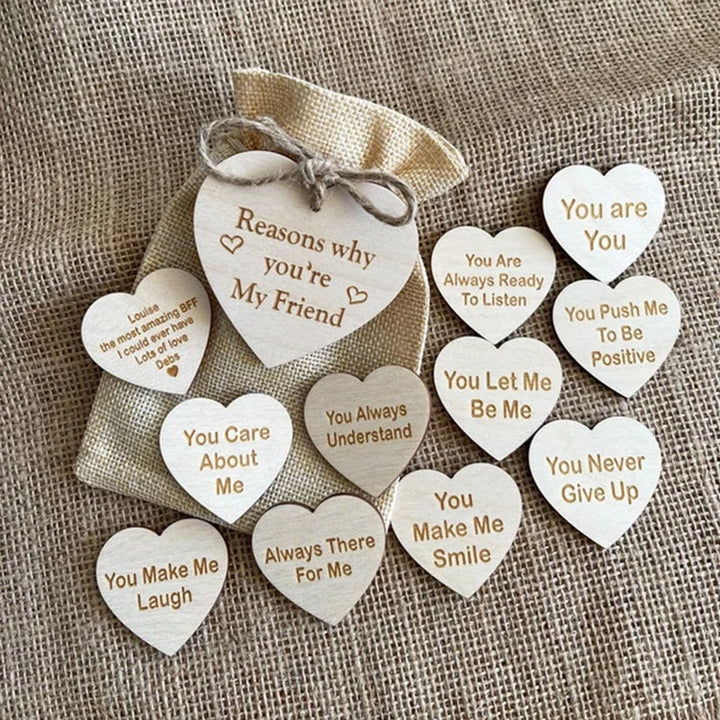 Heartfelt Reasons Why You Are My Friend wooden plaque, a sentimental birthday gift for friends