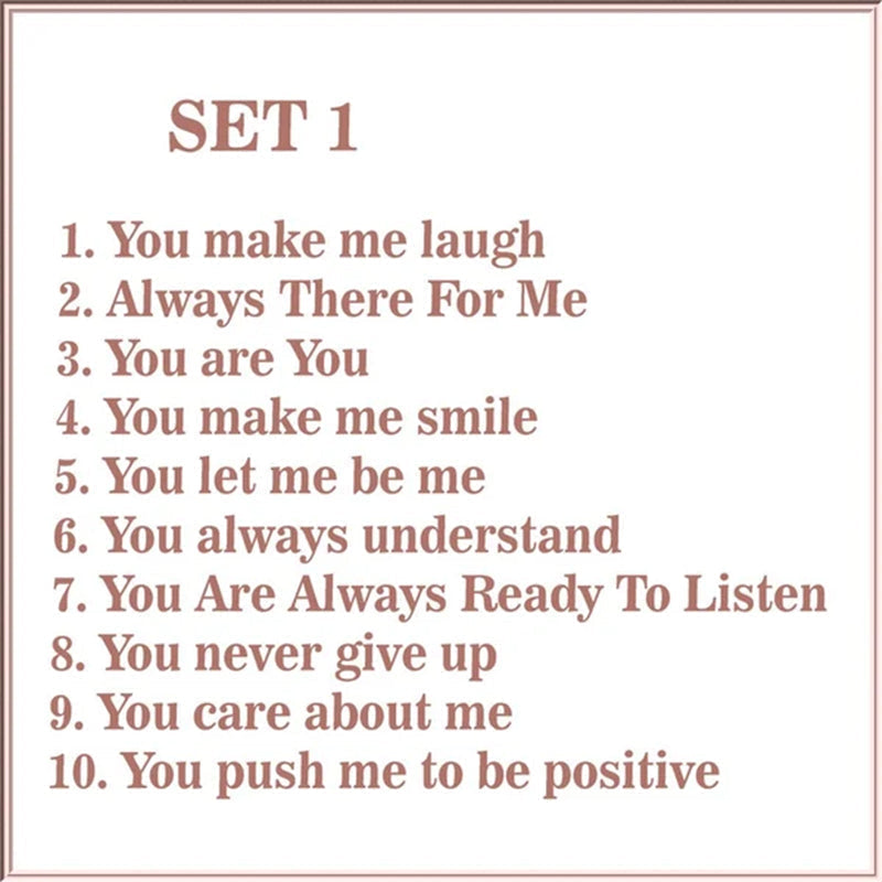 Angled view of basswood Heartfelt Reasons Why You Are My Friend keepsake gift on a white background