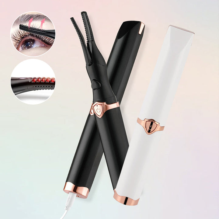 Ergonomic design of the heated eyelash curler for comfortable grip and perfect lash lift, beauty essential