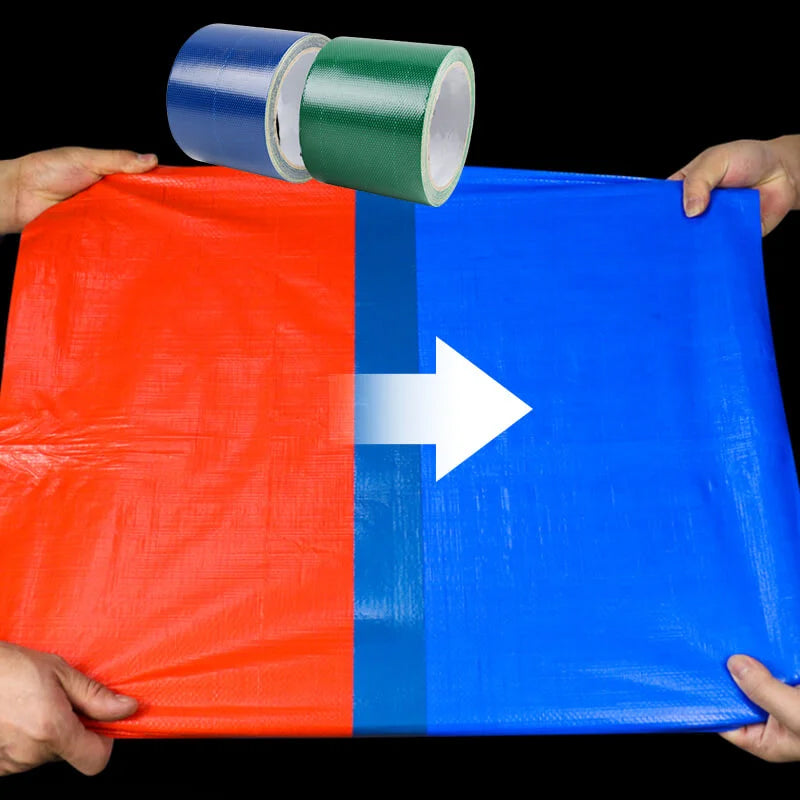 Outdoor repair tape, heavy-duty and waterproof, perfect for mending tears in tarps and tents.