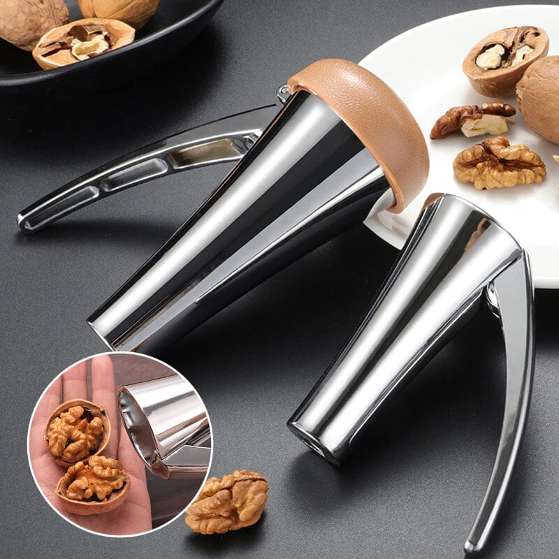 Heavy-duty zinc alloy universal nutcracker, ideal for pecans, walnuts, and various nuts, kitchen tool