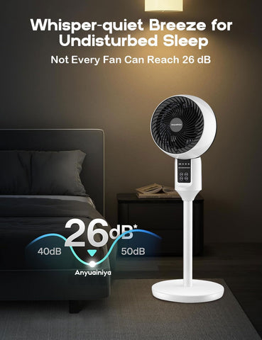 Dual-function height-adjustable fan: pedestal or table. Oscillating for wide home cooling & air circulation.