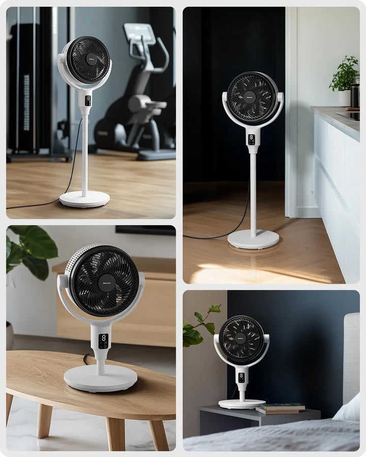 Enjoy quiet cooling with this height-adjustable, oscillating pedestal & table fan, ideal for summer comfort.