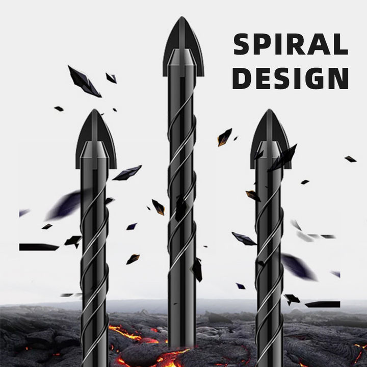 Close-up of hexagonal shank triangle drill bit with sharp carbide tip for precision drilling