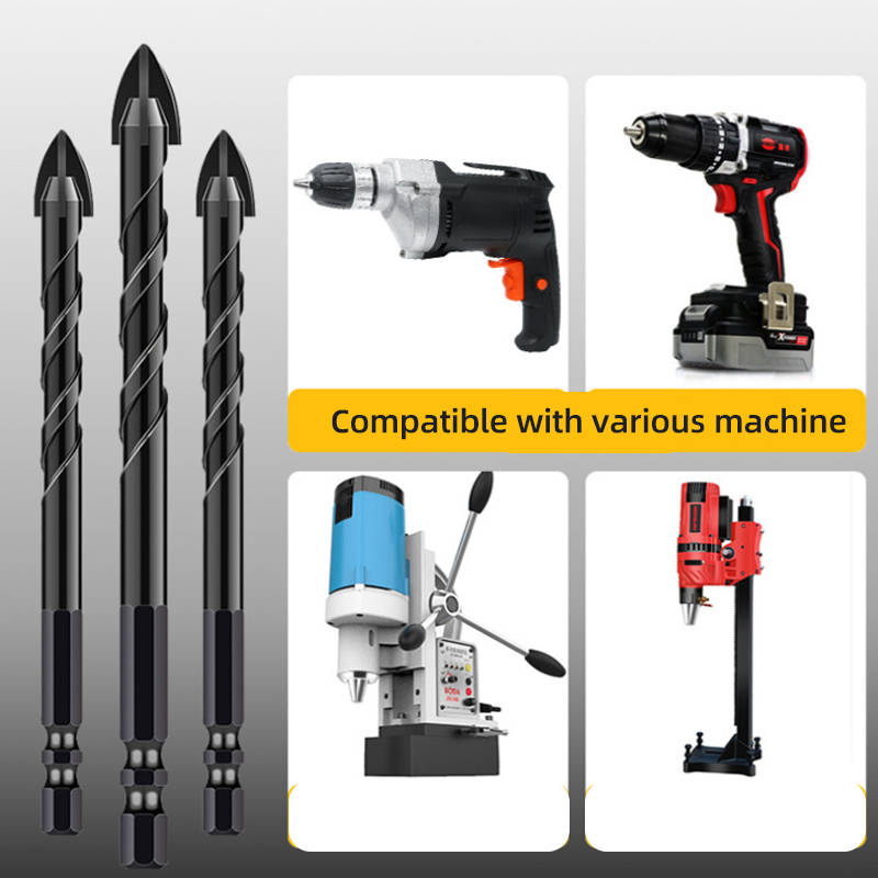 High-performance hexagonal shank triangle drill bit for efficient multi-material drilling