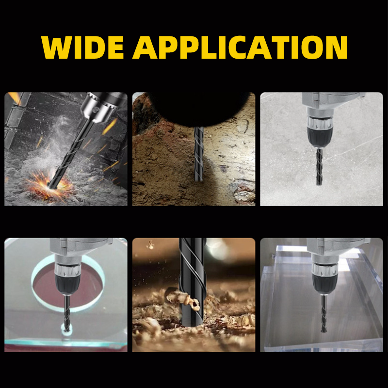 Professional hexagonal shank triangle drill bit set, perfect for DIY and construction tasks