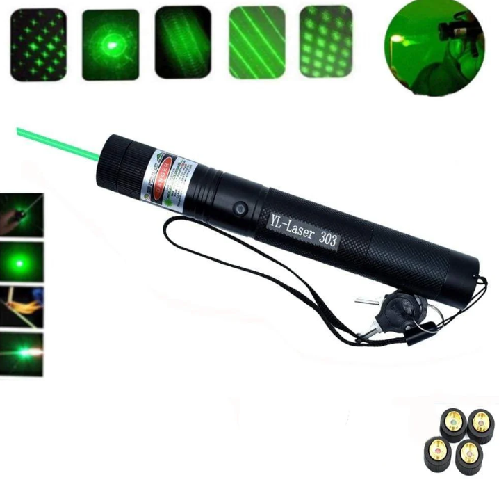Tavvita high-power dual-beam laser pointer, showcasing bright green and red laser beams for versatile applications.
