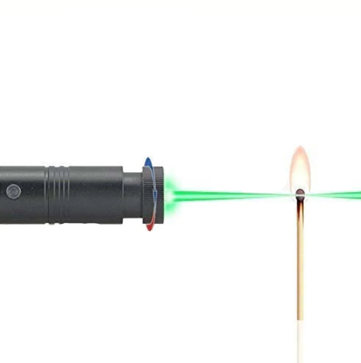 Rechargeable high-power dual-beam laser pointer, a durable aluminum pointing device with green & red lasers.