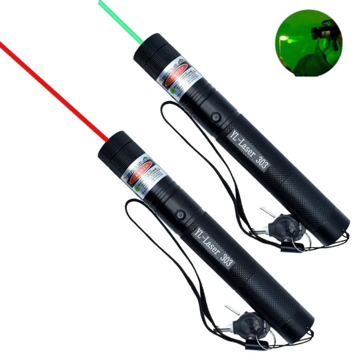 Tavvita high-power dual-beam laser pointer, a precision tool for targeting, featuring vivid green and red light.