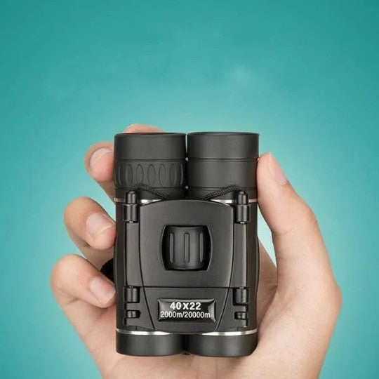 Durable 40x22 compact binoculars, perfect for camping, hiking, and wildlife observation. Clear, long-range optics.