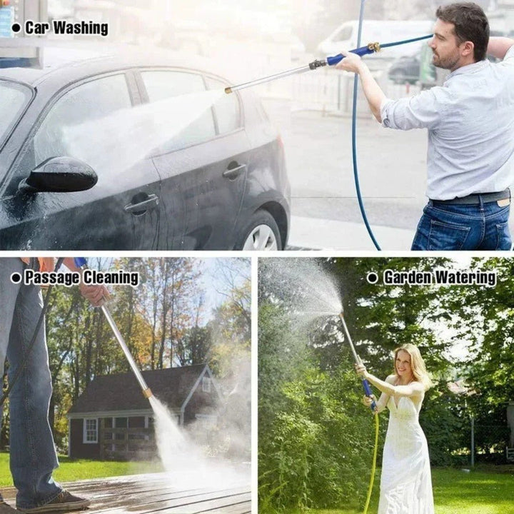 Efficient water sprayer nozzle for window cleaning & siding, reaching high spots with strong pressure.