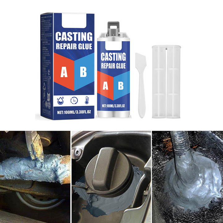 Strong, waterproof, high-temp metal repair adhesive for various household items