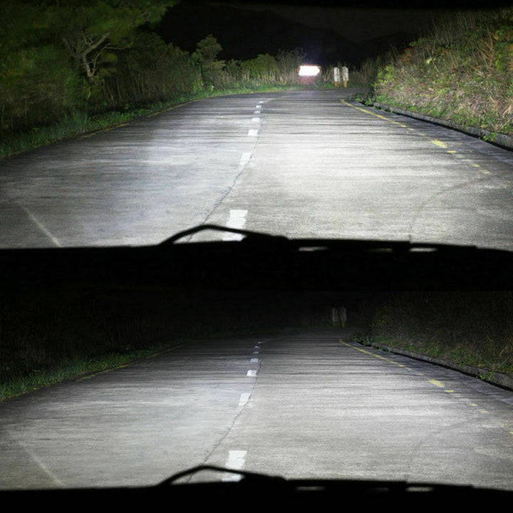 LED Headlight with a blue light tint, offering a modern aesthetic for auto lighting and style