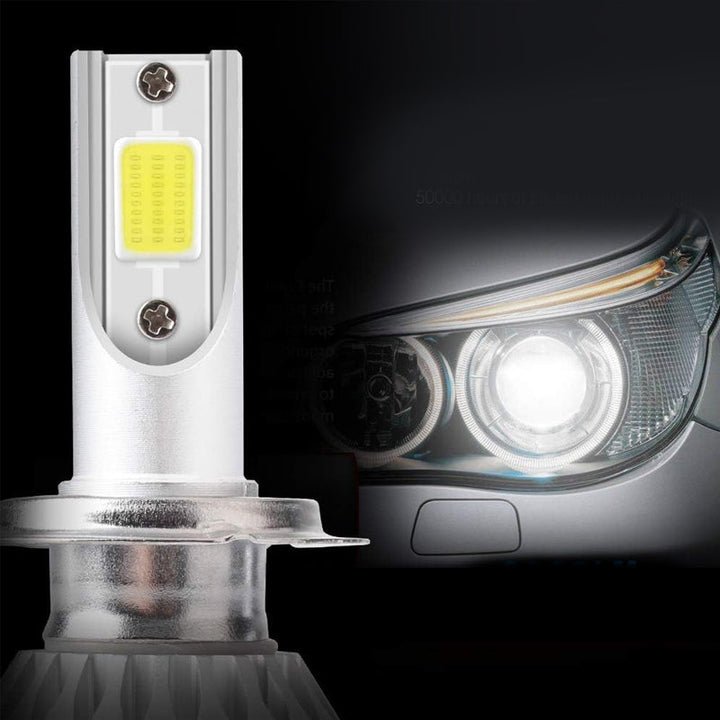 LED Headlight in action, illuminating a dark road, demonstrating superior auto lighting performance