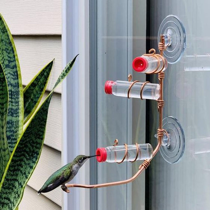Hummingbird feeder, durable design, perfect for bird watchers and as a wildlife gift for garden