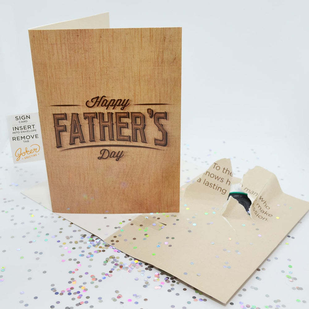 Humorous sound card for Father's Day, a funny prank card and novelty gift for dads.