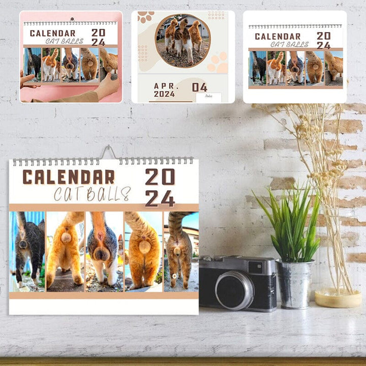 Artistic feline expressions calendar, funny cat gift & humorous office decoration