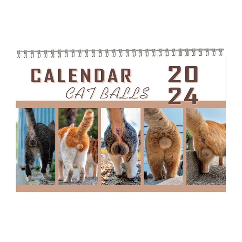 Funny animal calendar, 'Humorous Feline Artistic Expressions', perfect for cat lovers