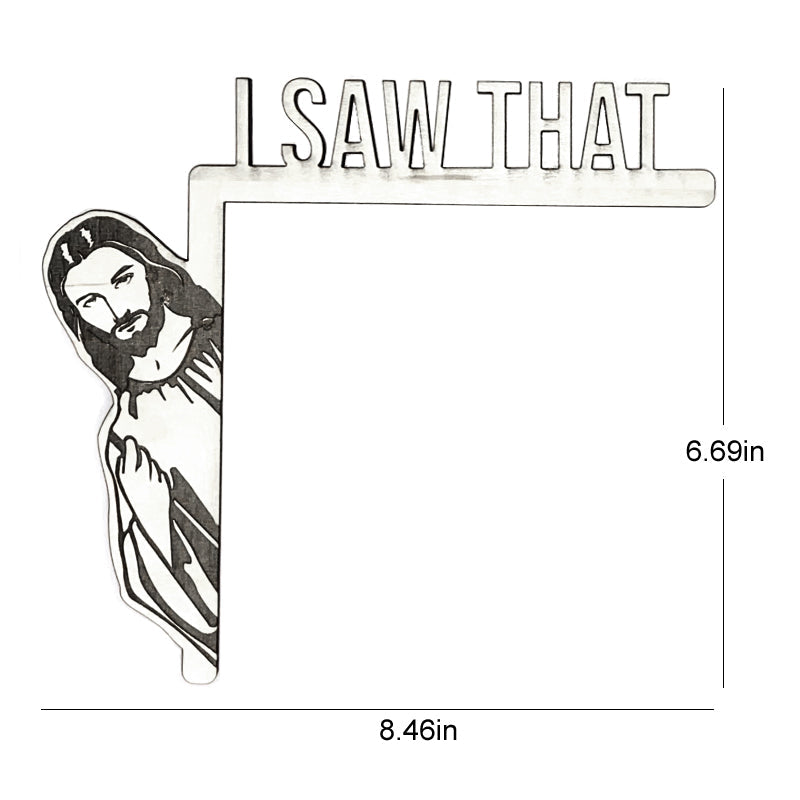 Versatile 'I Saw That' door hanger, an entertaining and simple wood decor for any room