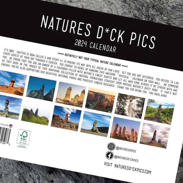 2024 humorous nature calendar displaying a comical wildlife scene, great for funny office wall art