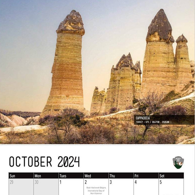 Details of a humorous animal image from the 2024 Nature Wall Calendar, funny gag gift for nature lovers