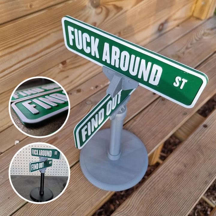 Humorous "Office Closed Due to Laziness" street sign desk decor, funny office gift