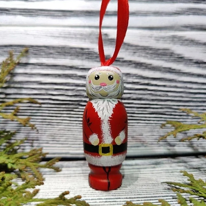 Close-up of funny Santa Claus prank decoration, a novelty gag gift with a humorous twist for Christmas