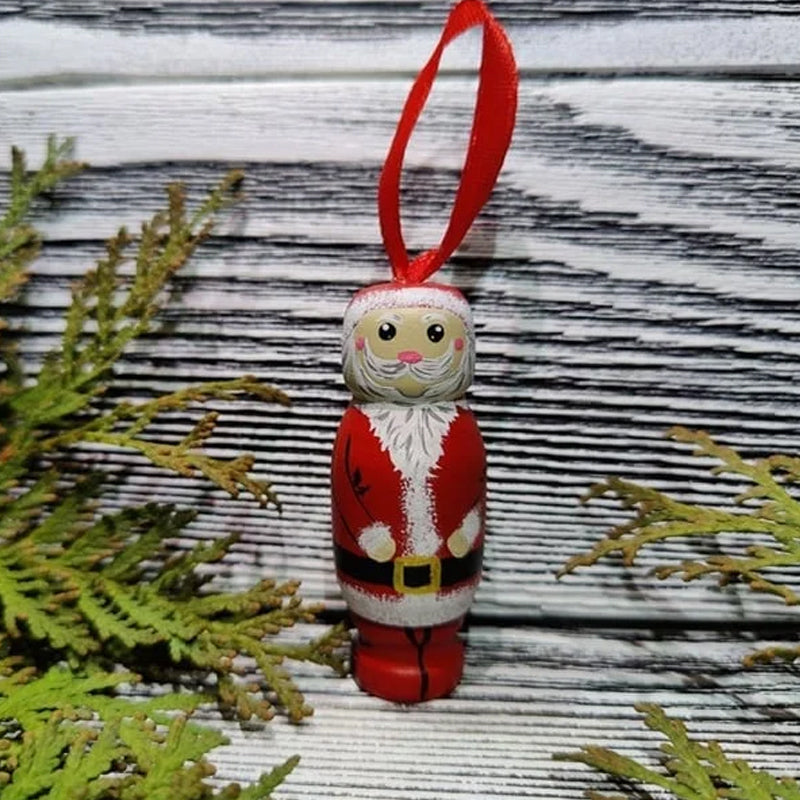 Humorous Santa Claus in a comical situation, a novelty decoration and gag gift for adult Christmas