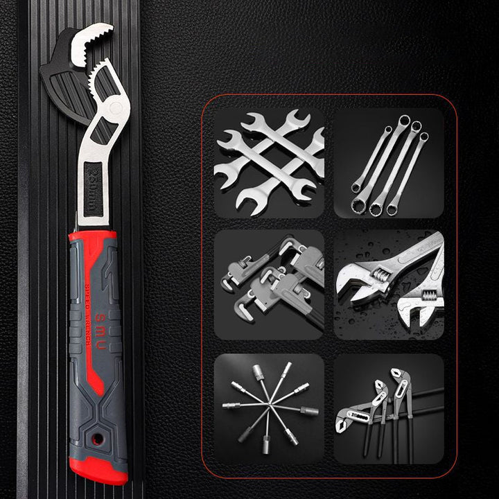 Industrial-grade self-locking pipe wrench for plumbing and mechanics, heavy-duty hand tool