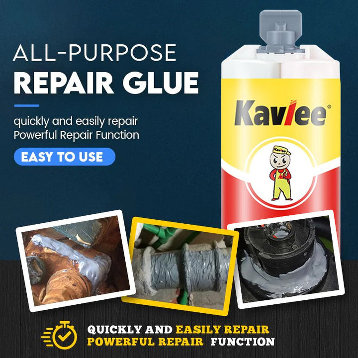 Extreme strength industrial epoxy adhesive, clear drying for various materials