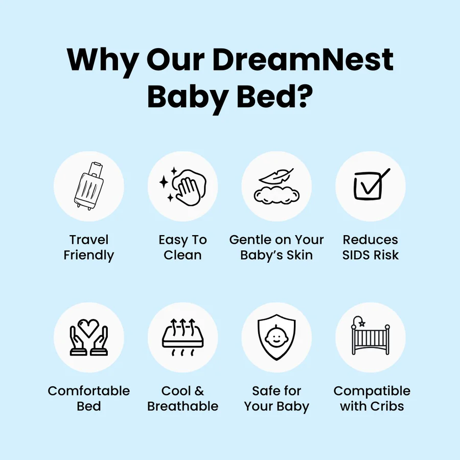 Newborn anti-reflux inclined pillow for better sleep. Aids digestion, prevents spit-up, ensures baby comfort.