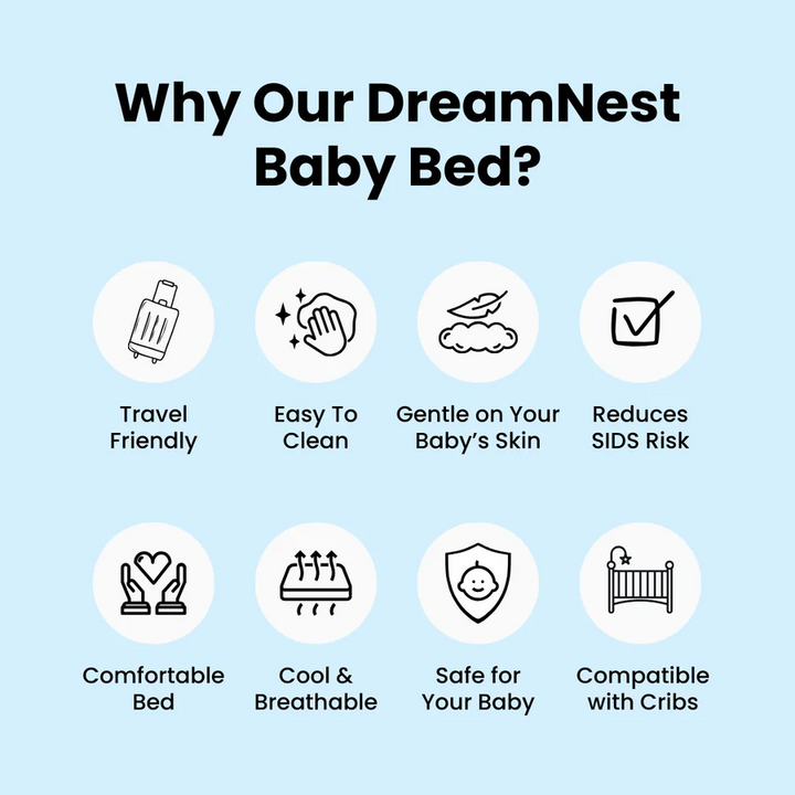 Newborn anti-reflux inclined pillow for better sleep. Aids digestion, prevents spit-up, ensures baby comfort.