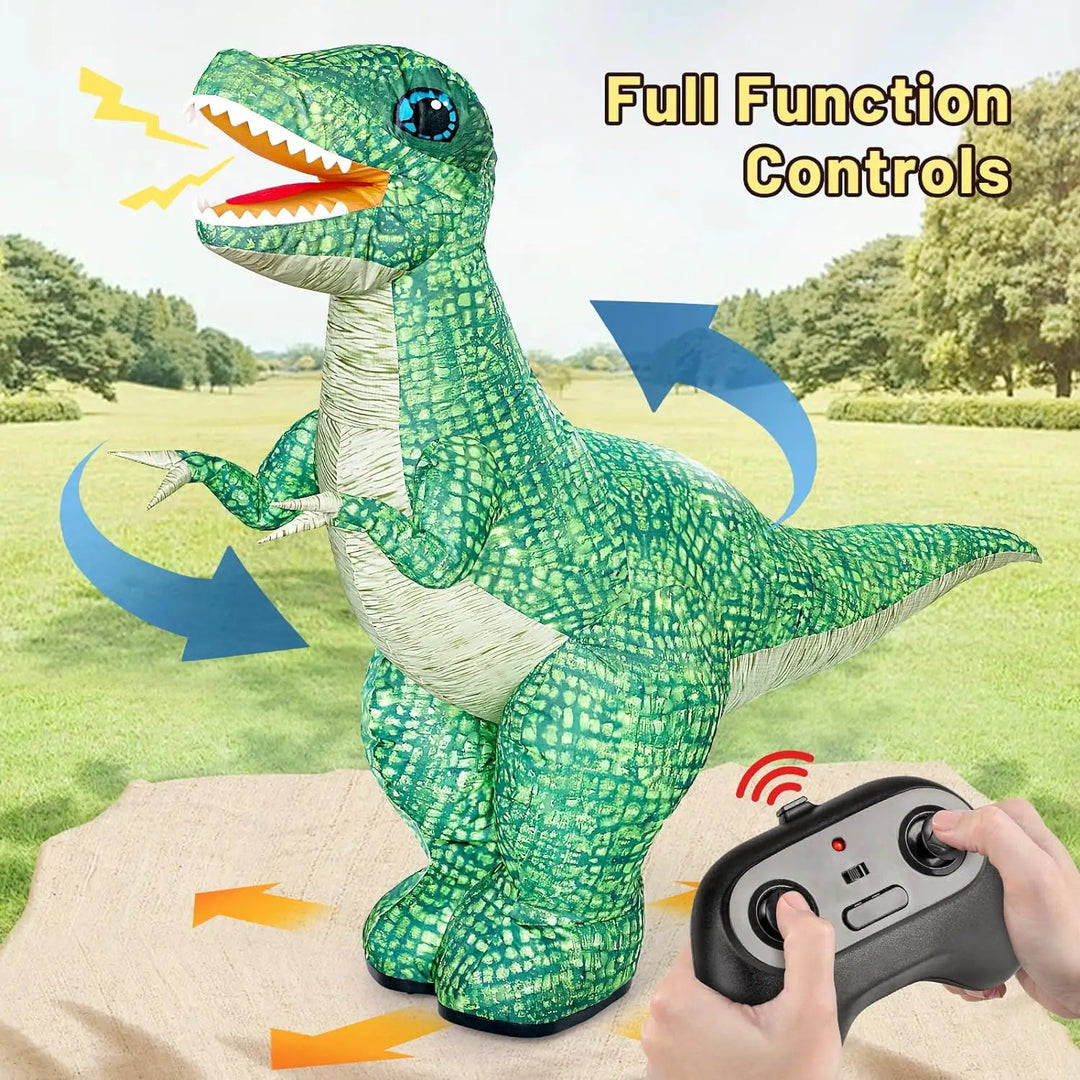 Dynamic RoamRaptor inflatable remote control dinosaur toy for active kids. Enjoy imaginative outdoor adventures.
