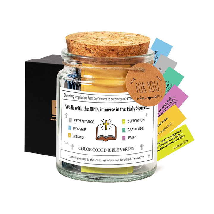 Table arrangement featuring a 'Hope Jar' with Bible verses, a center piece for faith & hope.